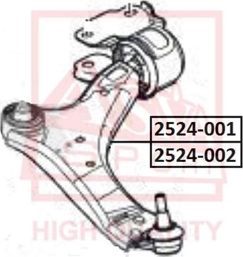 ASVA 2524-001 - Braccio oscillante, Sospensione ruota autozon.pro