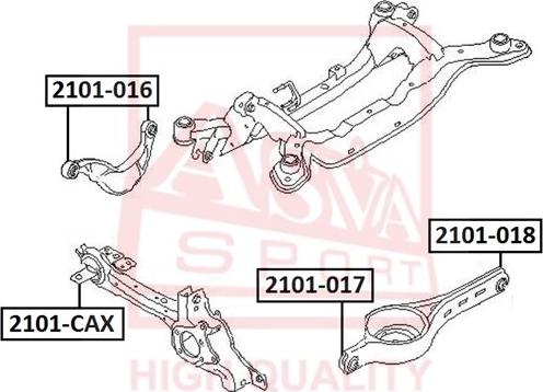 ASVA 2101-016 - Supporto, Braccio oscillante autozon.pro