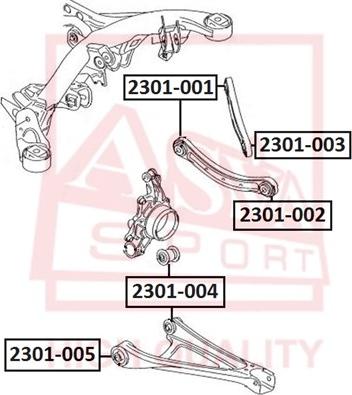 ASVA 2301-001 - Supporto, Braccio oscillante autozon.pro