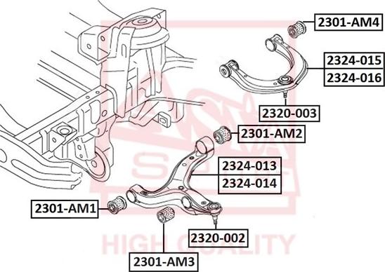 ASVA 2324-015 - Braccio oscillante, Sospensione ruota autozon.pro