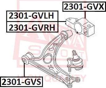 ASVA 2301-GVRH - Supporto, Braccio oscillante autozon.pro