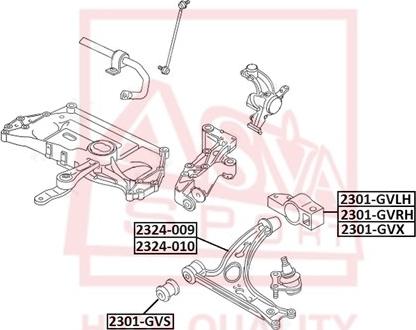 ASVA 2324-009 - Braccio oscillante, Sospensione ruota autozon.pro