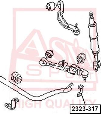 ASVA 2323-317 - Asta / Puntone, Stabilizzatore autozon.pro