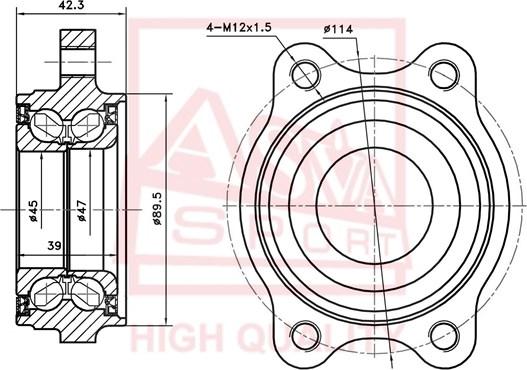 ASVA ADWH-A6MF92-KIT - Mozzo ruota autozon.pro