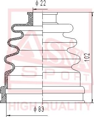 ASVA ASBT-116 - Cuffia, Semiasse autozon.pro