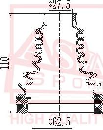 ASVA ASBT-INXE70 - Cuffia, Semiasse autozon.pro