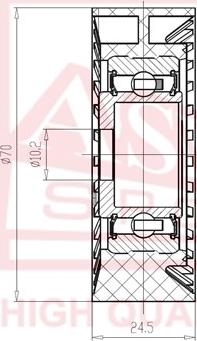 ASVA BMBP-002 - Rullo tenditore, Cinghia trapezoidale autozon.pro