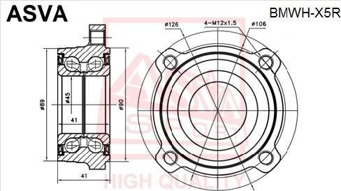 ASVA BMWH-X5R - Mozzo ruota autozon.pro