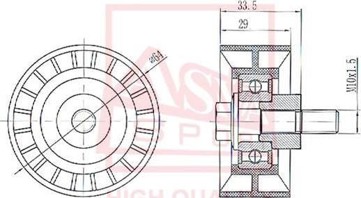 ASVA CHRBP-007 - Rullo tenditore, Cinghia trapezoidale autozon.pro