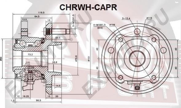 ASVA CHRWH-CAPR - Mozzo ruota autozon.pro