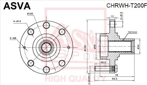 ASVA CHRWH-T200F - Mozzo ruota autozon.pro