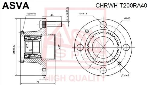 ASVA CHRWH-T200RA40 - Mozzo ruota autozon.pro