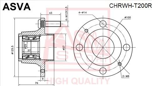 ASVA CHRWH-T200R - Mozzo ruota autozon.pro