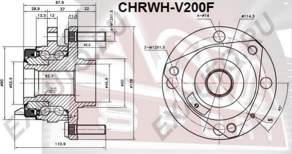 ASVA CHRWH-V200F - Mozzo ruota autozon.pro