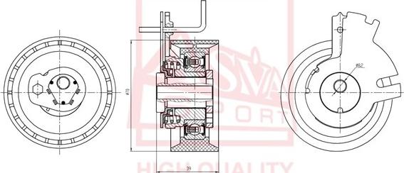 ASVA CTBP-001 - Rullo tenditore, Cinghia trapezoidale autozon.pro