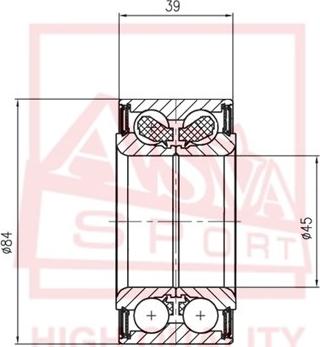 ASVA DAC45840041-39 - Cuscinetto ruota autozon.pro