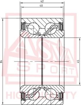 ASVA DAC45840042-40 - Cuscinetto ruota autozon.pro