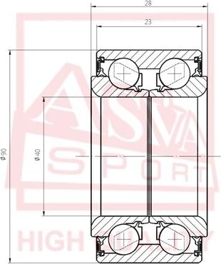 ASVA DAC40900028-23 - Cuscinetto ruota autozon.pro