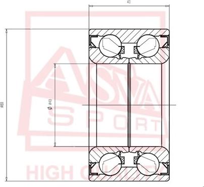 ASVA DAC40800040 - Cuscinetto ruota autozon.pro