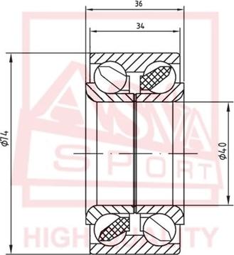 ASVA DAC40740036-34 - Cuscinetto ruota autozon.pro