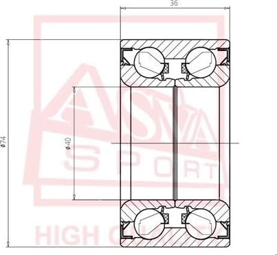 ASVA DAC40740036 - Cuscinetto ruota autozon.pro