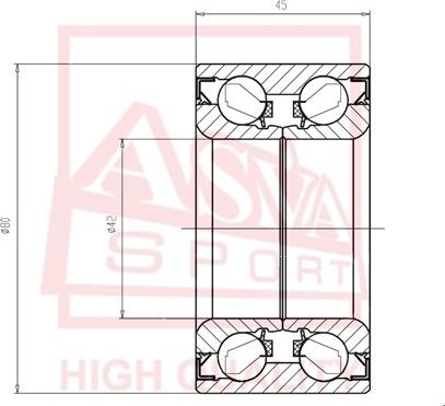 ASVA DAC42800045 - Cuscinetto ruota autozon.pro