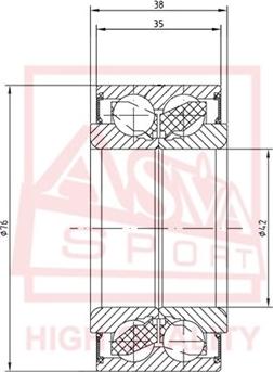 ASVA DAC42760038-35 - Cuscinetto ruota autozon.pro