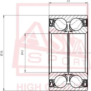 ASVA DAC42760033 - Cuscinetto ruota autozon.pro