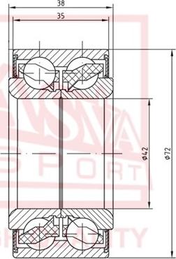 ASVA DAC42720038-35 - Cuscinetto ruota autozon.pro