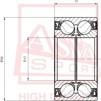 ASVA DAC47880055 - Cuscinetto ruota autozon.pro