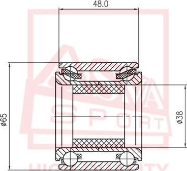 ASVA DAC38650252-48 - Cuscinetto ruota autozon.pro