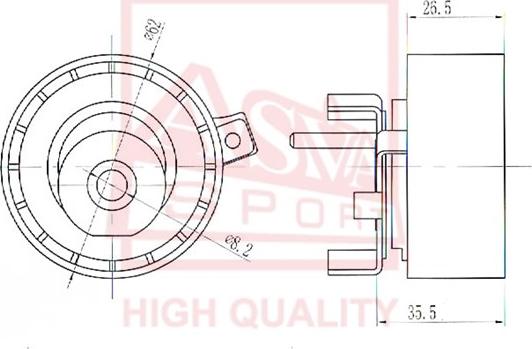 ASVA FDBP-009 - Rullo tenditore, Cinghia trapezoidale autozon.pro