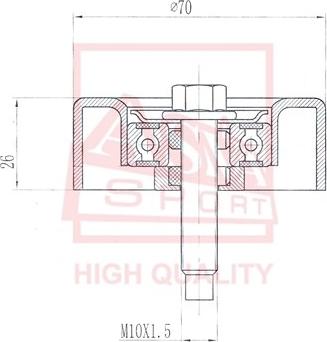 ASVA FDBP-008 - Rullo tenditore, Cinghia trapezoidale autozon.pro