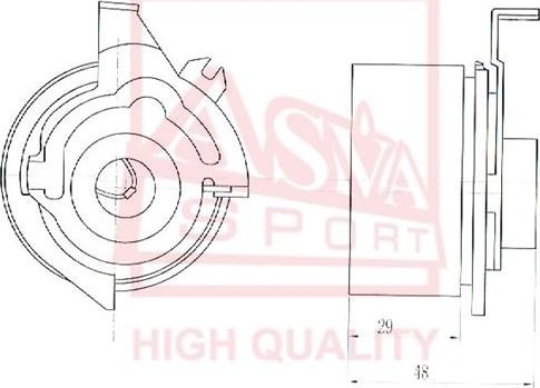 ASVA FDBP-019 - Rullo tenditore, Cinghia trapezoidale autozon.pro