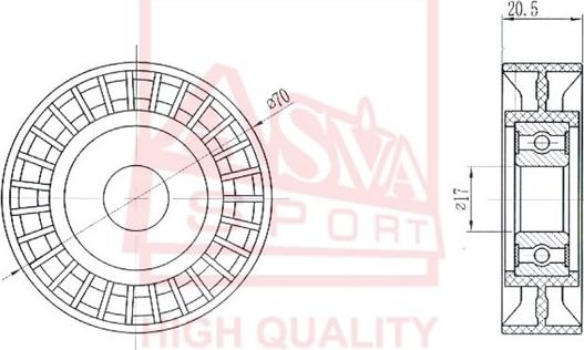 ASVA FDBP-014 - Rullo tenditore, Cinghia trapezoidale autozon.pro