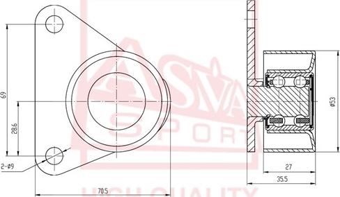 ASVA FDBP-016 - Rullo tenditore, Cinghia trapezoidale autozon.pro