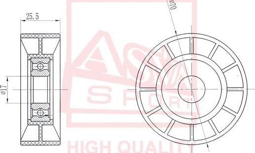 ASVA FDBP-011 - Rullo tenditore, Cinghia trapezoidale autozon.pro