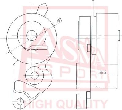 ASVA FDBT-002 - Tendicinghia, Cinghia Poly-V autozon.pro