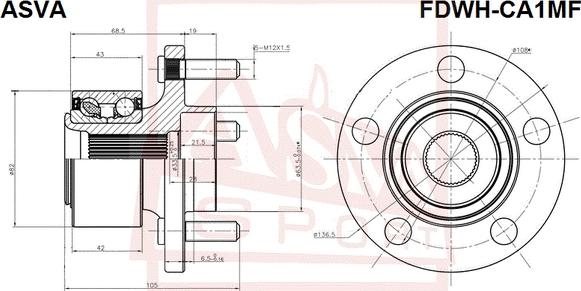 ASVA FDWH-CA1MF - Mozzo ruota autozon.pro