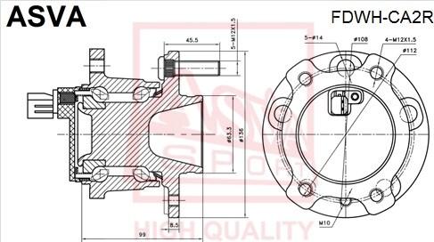 ASVA FDWH-CA2R - Mozzo ruota autozon.pro