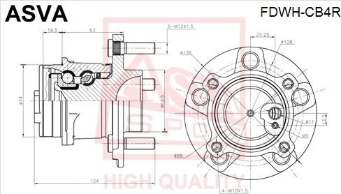 ASVA FDWH-CB4R - Mozzo ruota autozon.pro