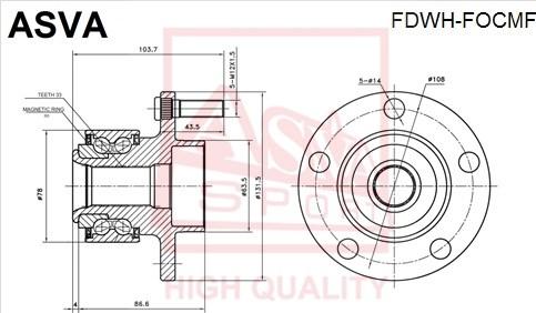 ASVA FDWH-FOCMF - Mozzo ruota autozon.pro