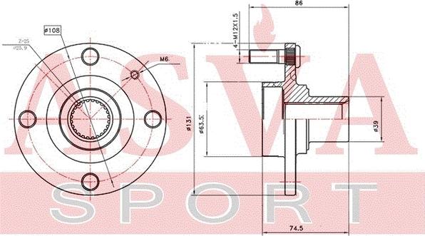 ASVA FTWH-JUF - Mozzo ruota autozon.pro