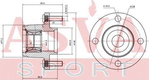 ASVA FTWH-JUR - Mozzo ruota autozon.pro