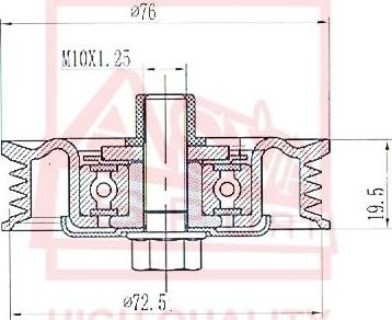 ASVA HNBP-004 - Rullo tenditore, Cinghia trapezoidale autozon.pro