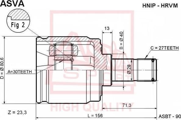 ASVA HNIP-HRVM - Kit giunti, Semiasse autozon.pro