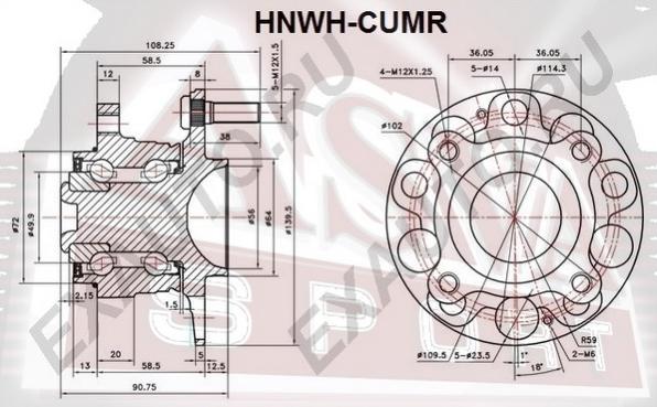 ASVA HNWH-CUMR - Mozzo ruota autozon.pro