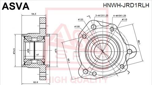 ASVA HNWH-JRD1RLH - Mozzo ruota autozon.pro