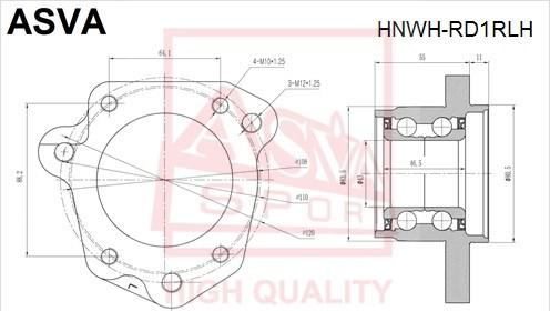 ASVA HNWH-RD1RLH - Mozzo ruota autozon.pro