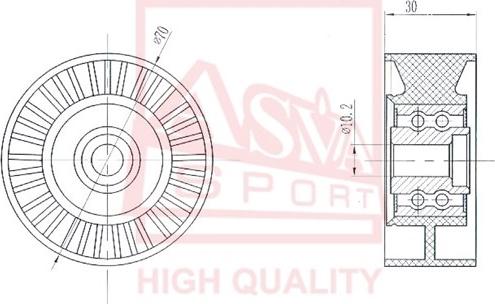 ASVA HYBP-008 - Rullo tenditore, Cinghia trapezoidale autozon.pro